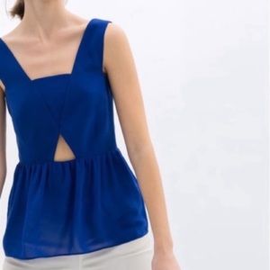 Zara basic front cutoff sleveless top